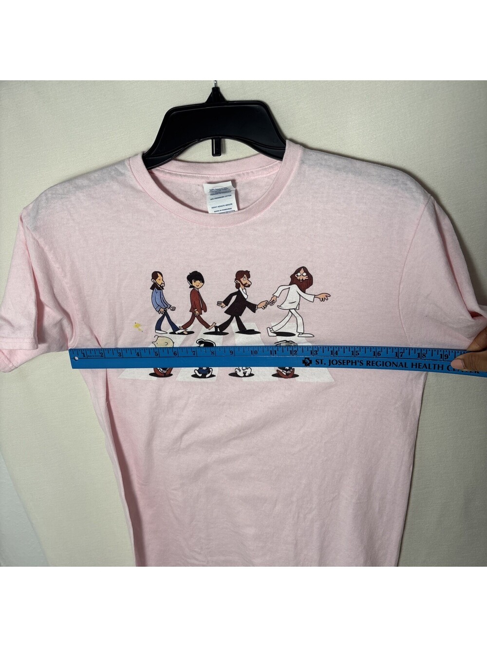 The Peanuts Beatles Abbey Road Parody Black Cotton T-Shirt Size M Pink - Picture 3 of 5